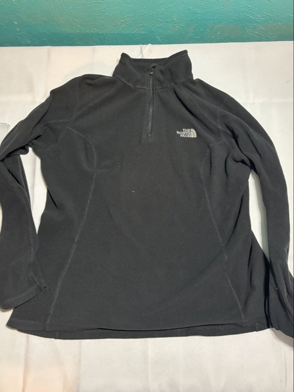 The North Face Women's Black Fleece Quarter Zip Pullover M
